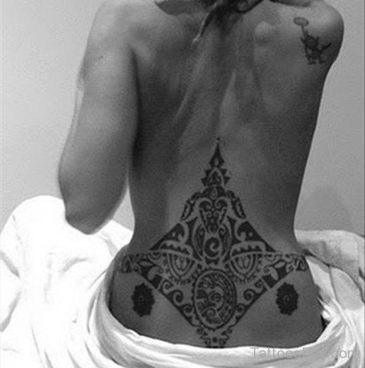Feminine Tattoo On Lower Back-TB1054