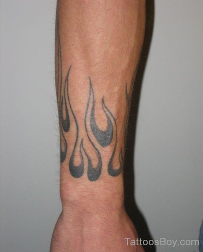 Fire And Flame Tattoo On Wrist-TB1042