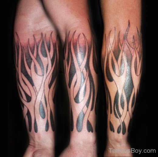 Flame Tattoo On Arm 14-TB1060