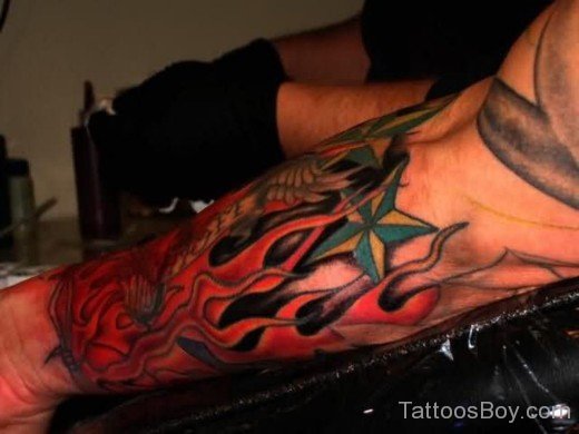 Flame Tattoo On Wrist-TB1070