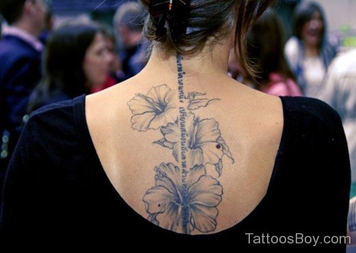Flower And Hebrew Tattoo-TB1022