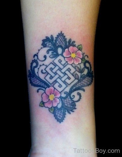 Flower And knot Tattoo-TB1050