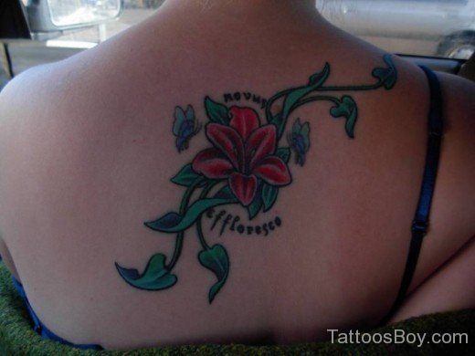 Flower Tattoo Design On Back-TB1062