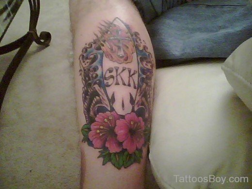 Flower Tattoo On Arm-TB1075