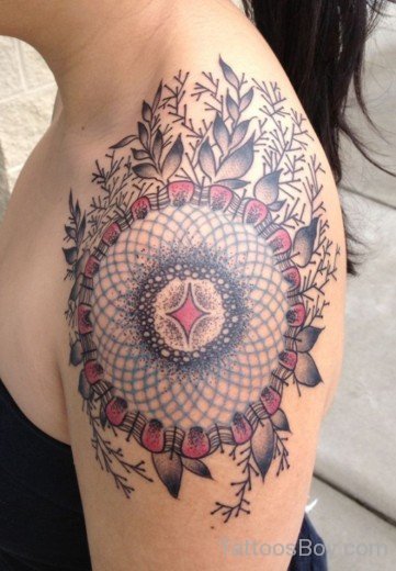 Flower Tattoo On Shoulder-TB143