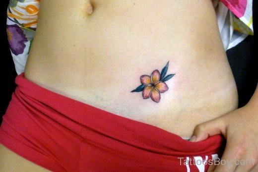 Flower Tattoo On Waist-TB12048