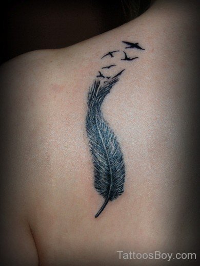 Flying Birds And Feather Tattoo-TB1075