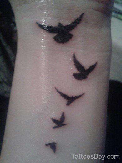 Flying Birds Tattoo On Wrist-TB1041