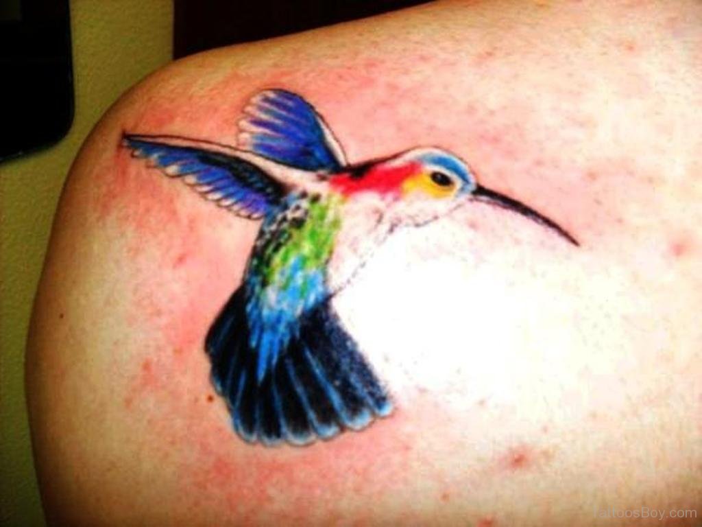 Permalink to Flying Hummingbird Tattoo On Back.