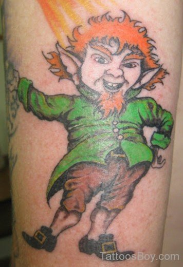 Funny Leprechaun Tattoo-TB12033