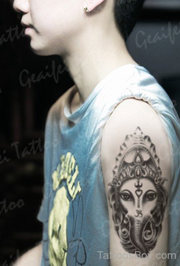 Ganesha Tattoo Design On Shoulder-TB125