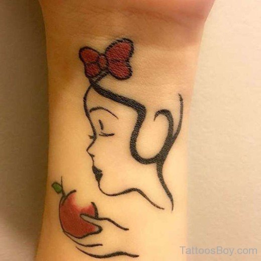 Girl Face And Flower Tattoo-TB1044