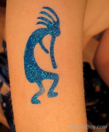 Glitter Kokopelli Tattoo-TB130