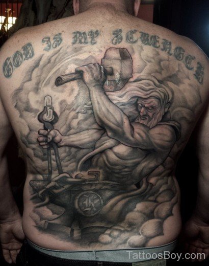 God Tattoo Design On Back-TB130