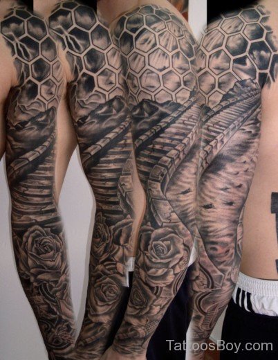 Graceful Full  Sleeve Tattoo4-TB163