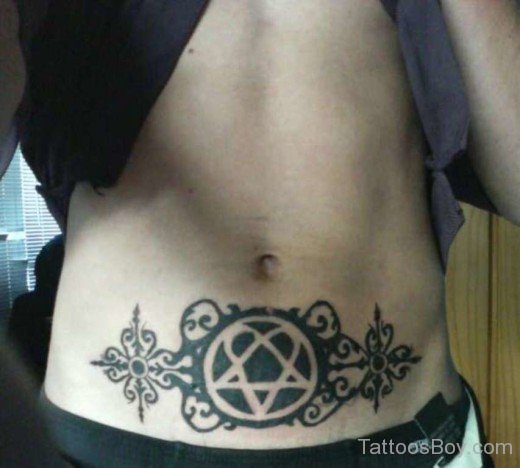 Graceful Heartagram Tattoo-TB1035