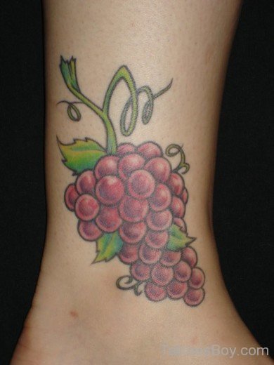 Grapes Tattoo Design For Girls-TB120