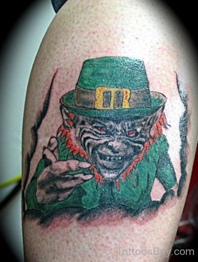 Green Leprechaun Tattoo-TB12040