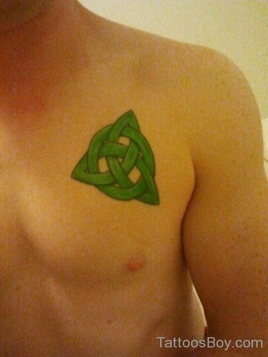 Green knot Tattoo On Chest-TB1056