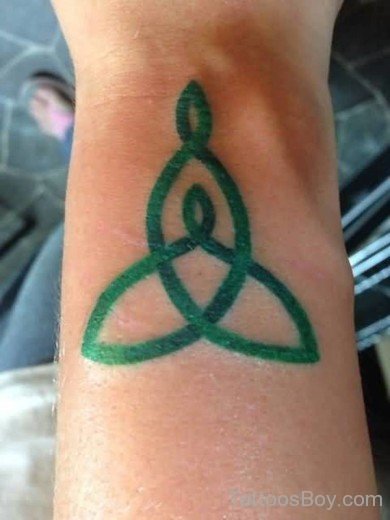 Green knot Tattoo On Wrist 3-TB1058