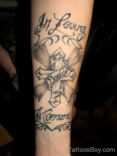 Grey Cross Tattoo-TB1078