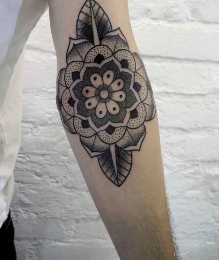 Flower mandala on my inner elbow ditch by Amanda Slater at Lakeside Tattoo  Co, Richmond VA : r/tattoo