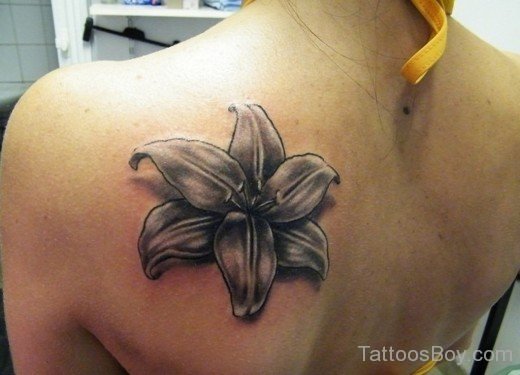 Lily Tattoo On Back