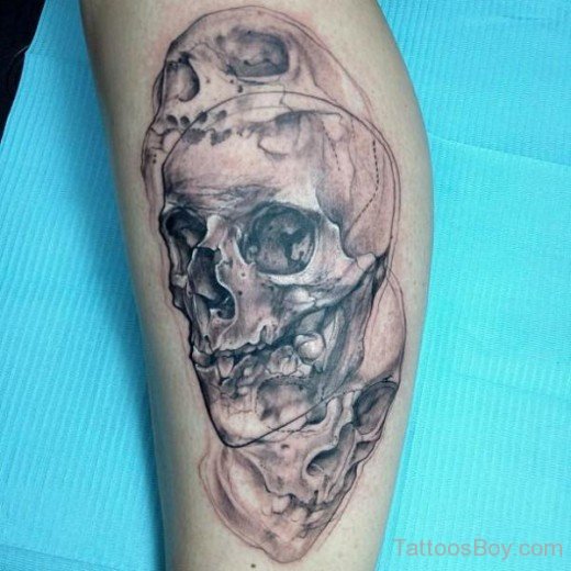 Grey  Skull Tattoo Design-TB1213