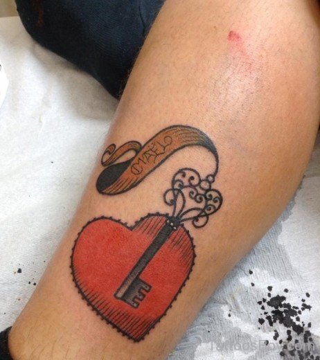 Heart And  Key Tattoo-TB1044