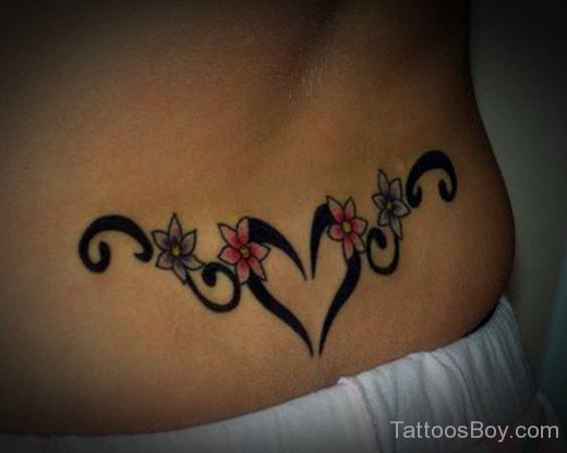Heart Tattoo On Lower Back-TB151