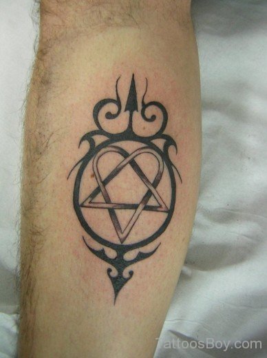 Awesome Heartagram Tattoo