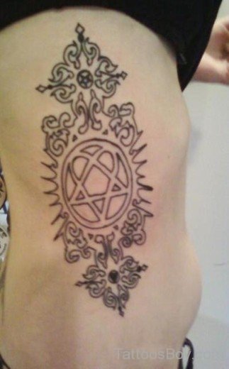 Heartagram Tattoo Design