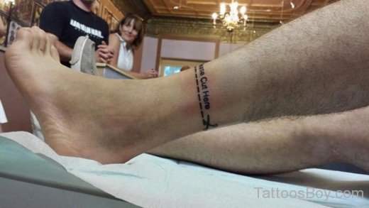 Hebrew Tattoo On Ankle-TB1049