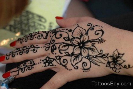 Henna Flower Tattoo Onnahnd-TB1048