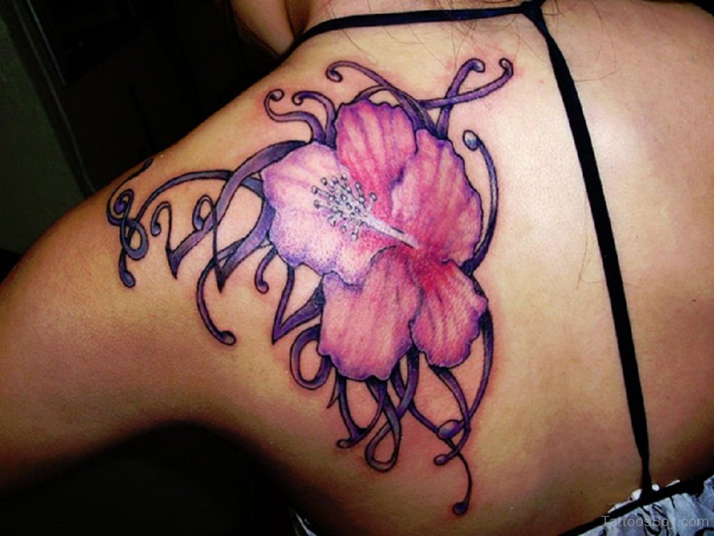 7. Rainbow hibiscus tattoo - wide 4