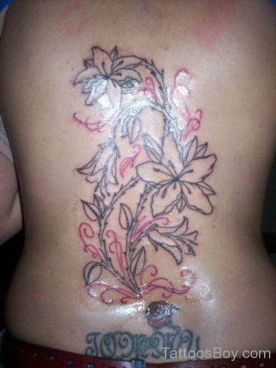 Hibiscus Flower Tattoo On Back 55-TB12084