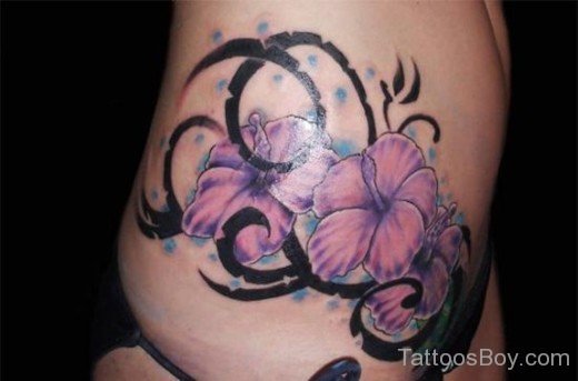 Hibiscus Flower Tattoo Waist-TB12095