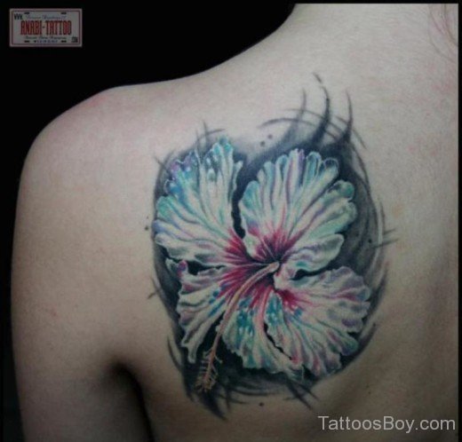 Hibiscus Tattoo On Back 2-TB12106