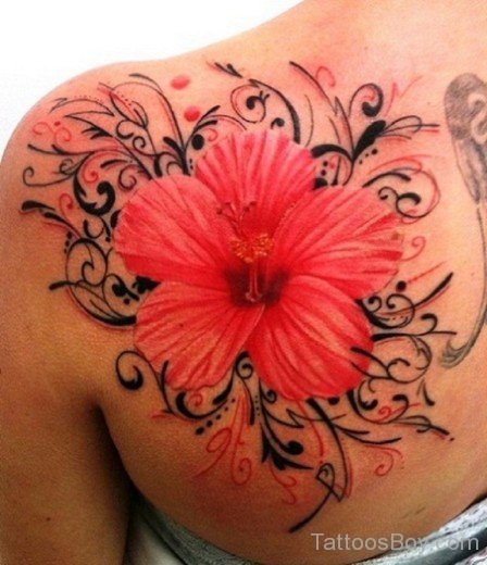 Red Hibiscus Tattoo