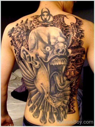 Horrer Back Tattoo-TB12045