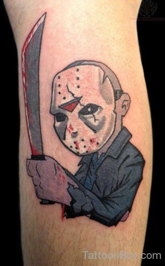 Horror Jason Vorhees Cartoon Tattoo-Tb1110