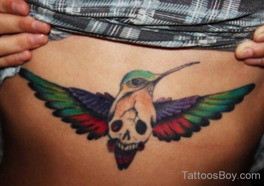 Hummingbird And Skull Tattoo-TB1080
