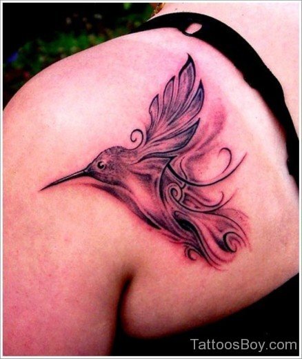 Hummingbird Tattoo Design On Back 14-TB1089