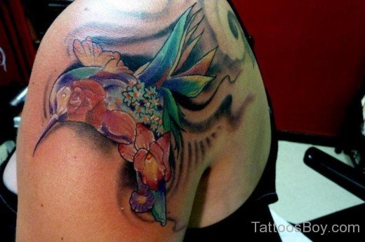 Hummingbird Tattoo Design On Shoulder-TB1096