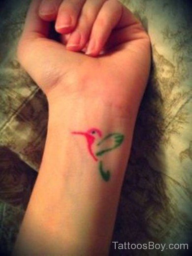 Hummingbird Tattoo Design On Wrist-TB1098