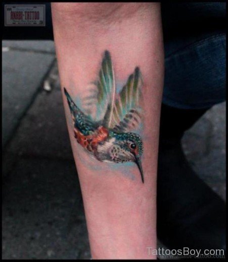 Hummingbird Tattoo On Arm-TB1105