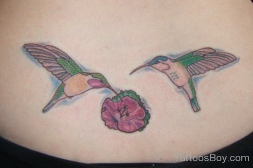 Hummingbird Tattoo On Waist-TB1128