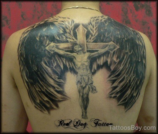 Jesus Tattoo Design On Back-TB127
