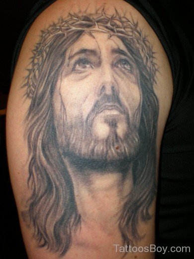Jesus Tattoo Design On Shoulder-TB131