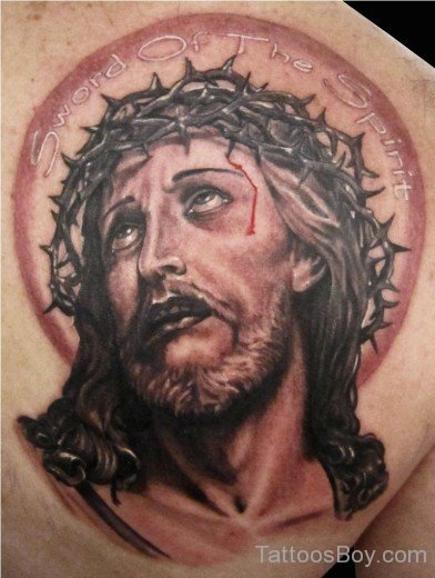 Jesus Tattoo On Back-TB148